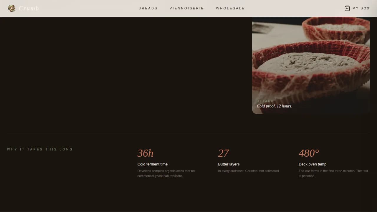 Rise — Artisan Baking Discovery Landing Page Template
