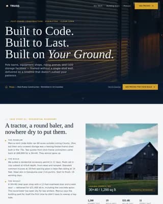 Framework — Durable Post-Frame Builder Landing Page Template
