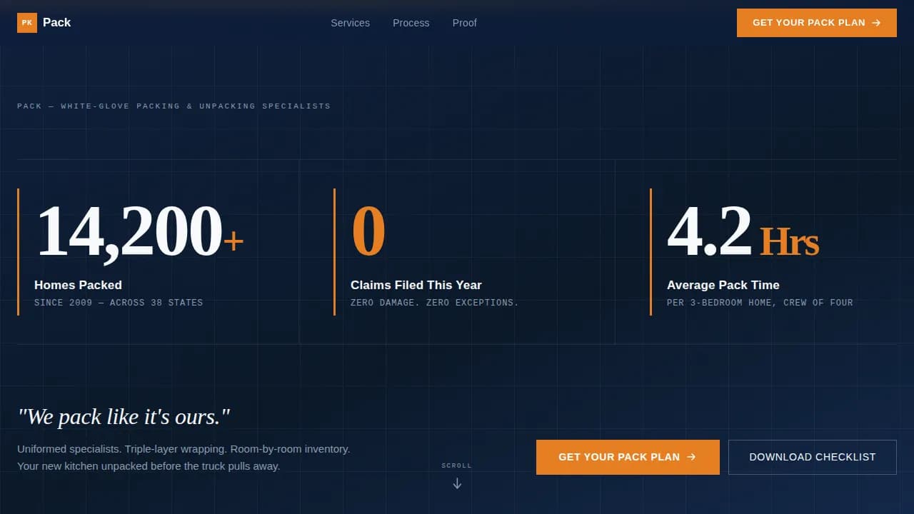 Secure — Professional Relocation Landing Page Template
