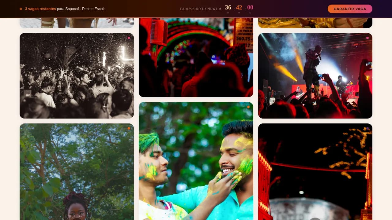 Festive — Curated Carnival Media Landing Page Template