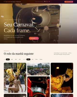 Festive — Curated Carnival Media Landing Page Template