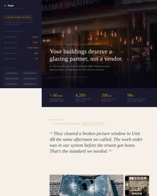 Clarity — Premium Glass Repair Landing Page Template
