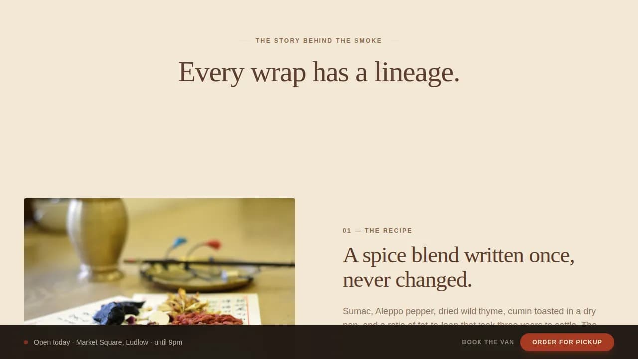 Rotisserie — Premium Charcoal Kebab Landing Page Template