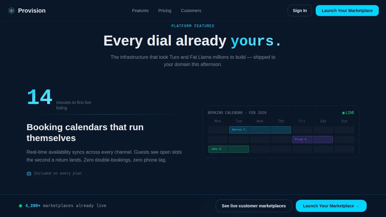 Nexus — Seamless Equipment Rental Landing Page Template