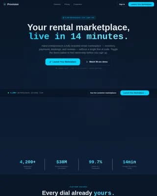 Nexus — Seamless Equipment Rental Landing Page Template