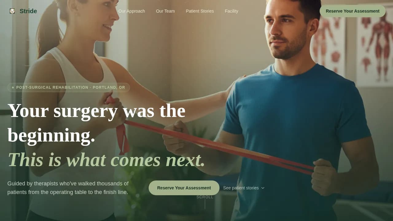 Recover — Intensive Rehabilitation Therapy Landing Page Template