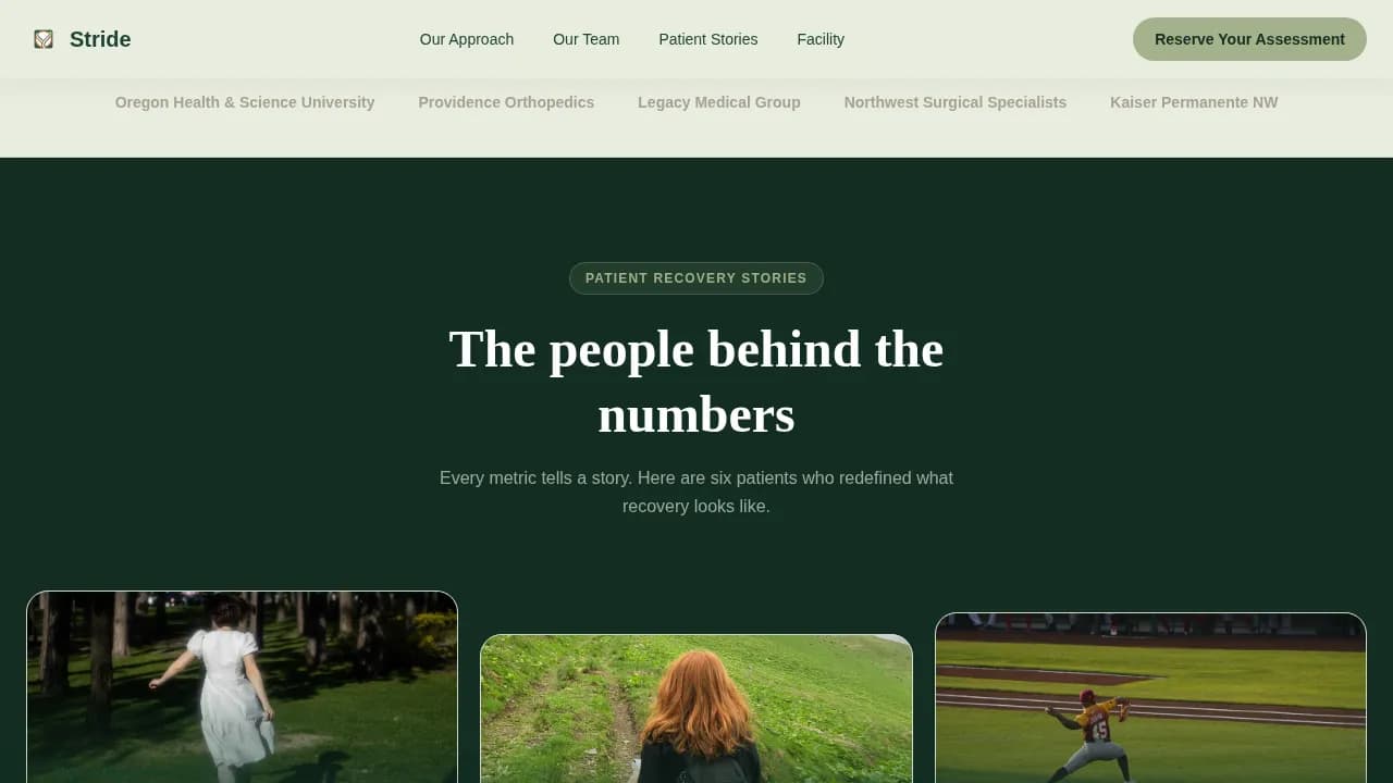 Recover — Intensive Rehabilitation Therapy Landing Page Template