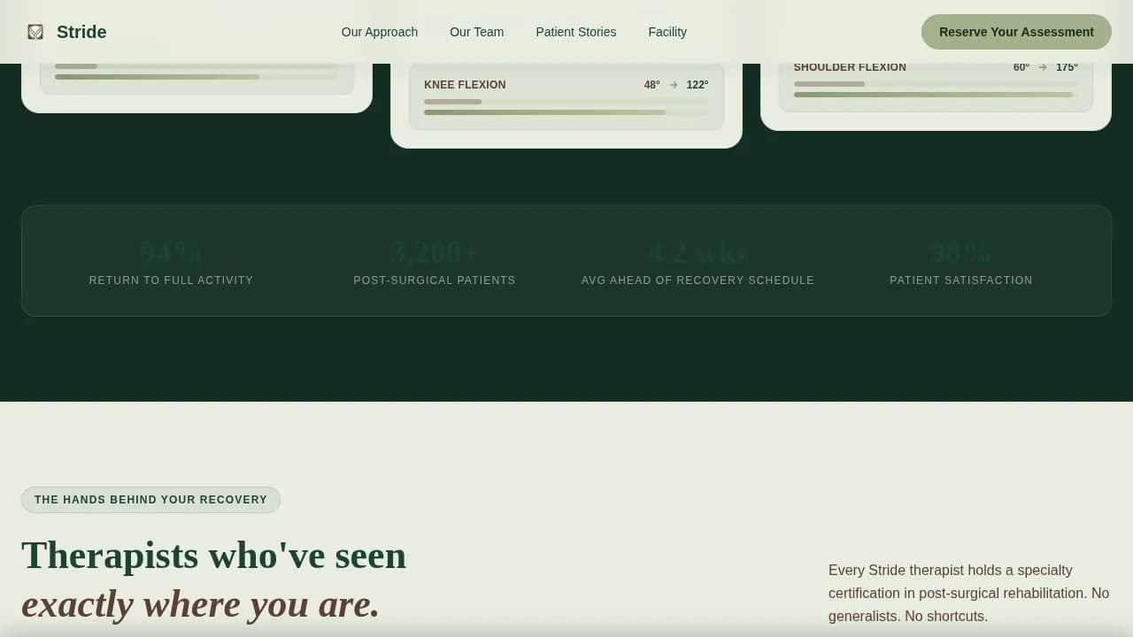 Recover — Intensive Rehabilitation Therapy Landing Page Template