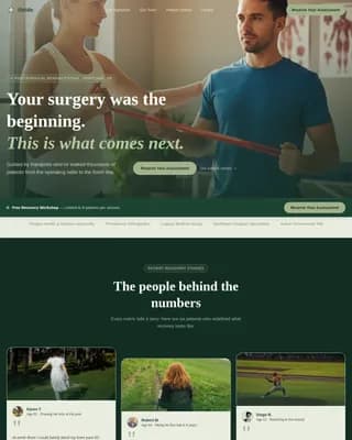 Recover — Intensive Rehabilitation Therapy Landing Page Template