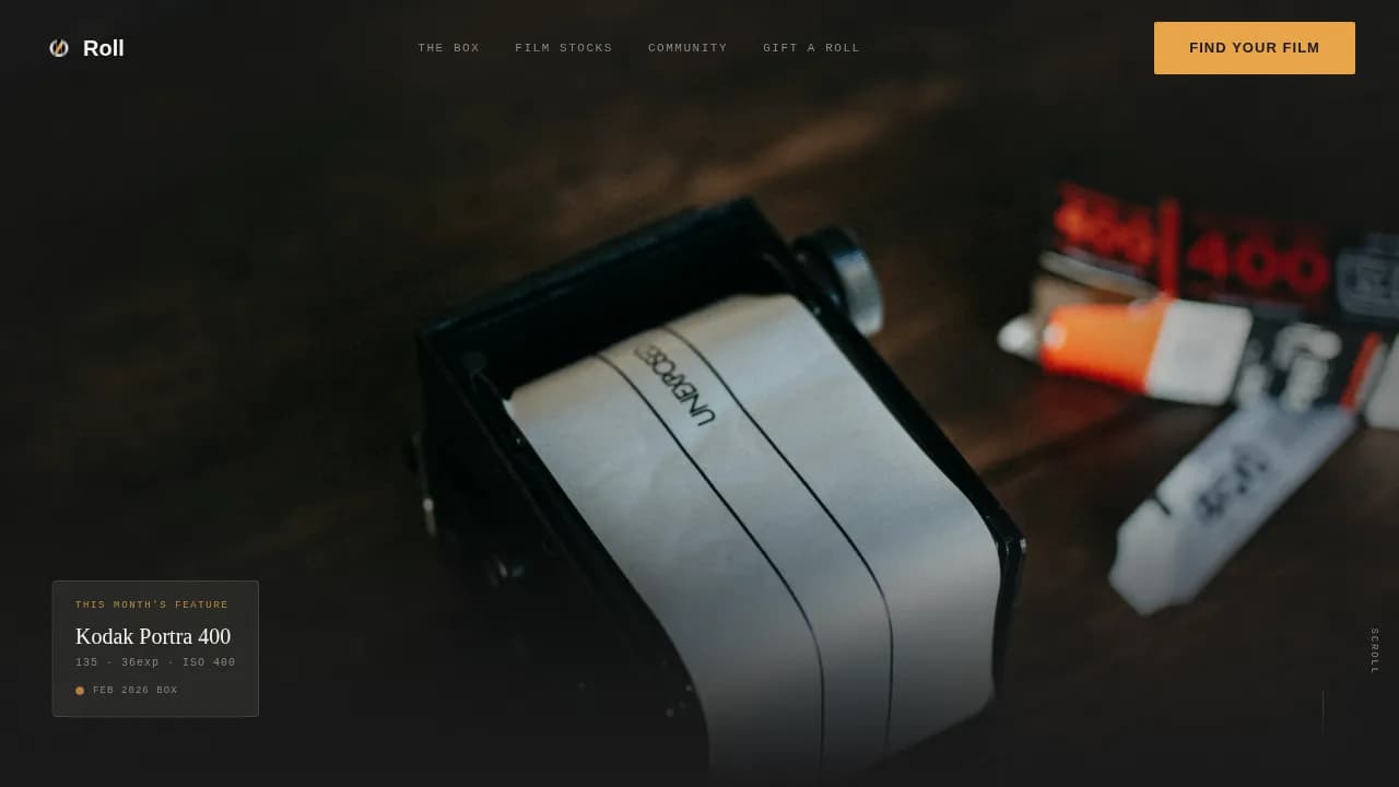 Cinema — Curated Film Experience Landing Page Template