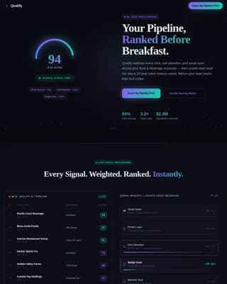Qualify — Intelligent Prospect Qualification Landing Page Template