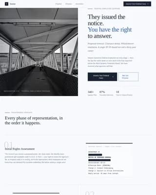Statute - Authoritative Federal Employee Defense Landing Page Template