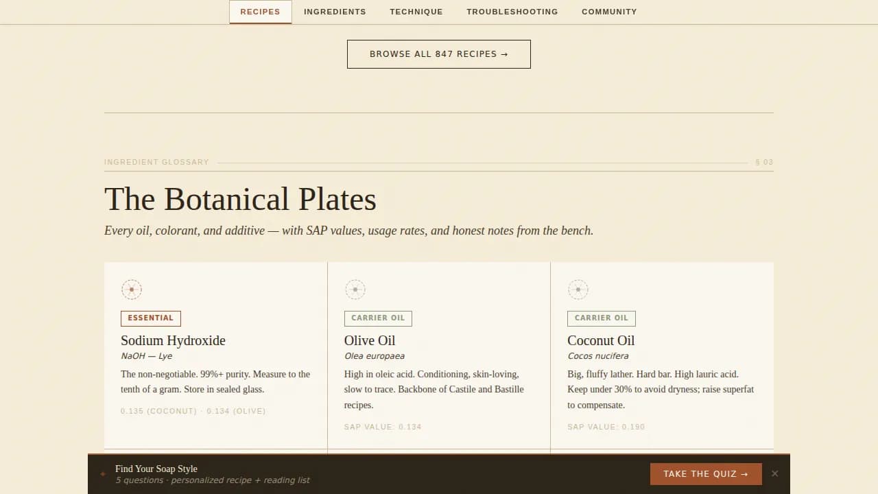 Lather — Authoritative Artisan Skincare Landing Page Template