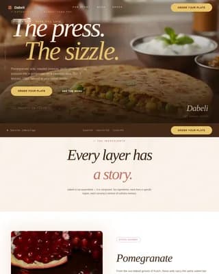 Dabeli — Premier Gourmet Street Food Landing Page Template