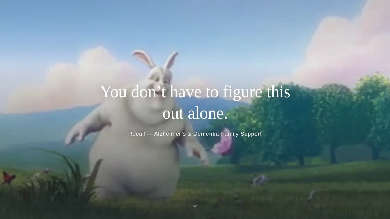Recall - Compassionate Dementia Support Landing Page Template