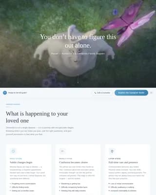 Recall - Compassionate Dementia Support Landing Page Template