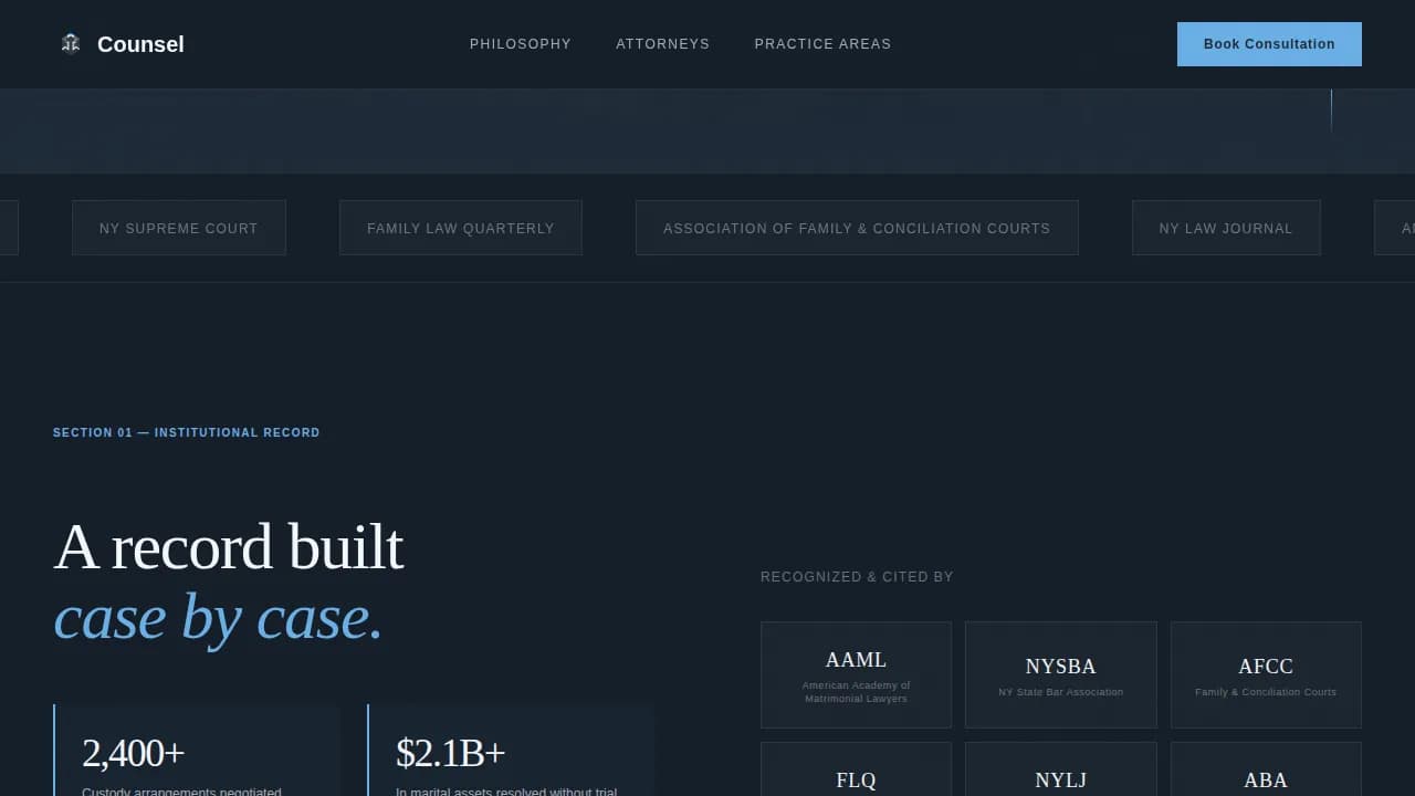 Law Firm & Attorney Booking Website Template