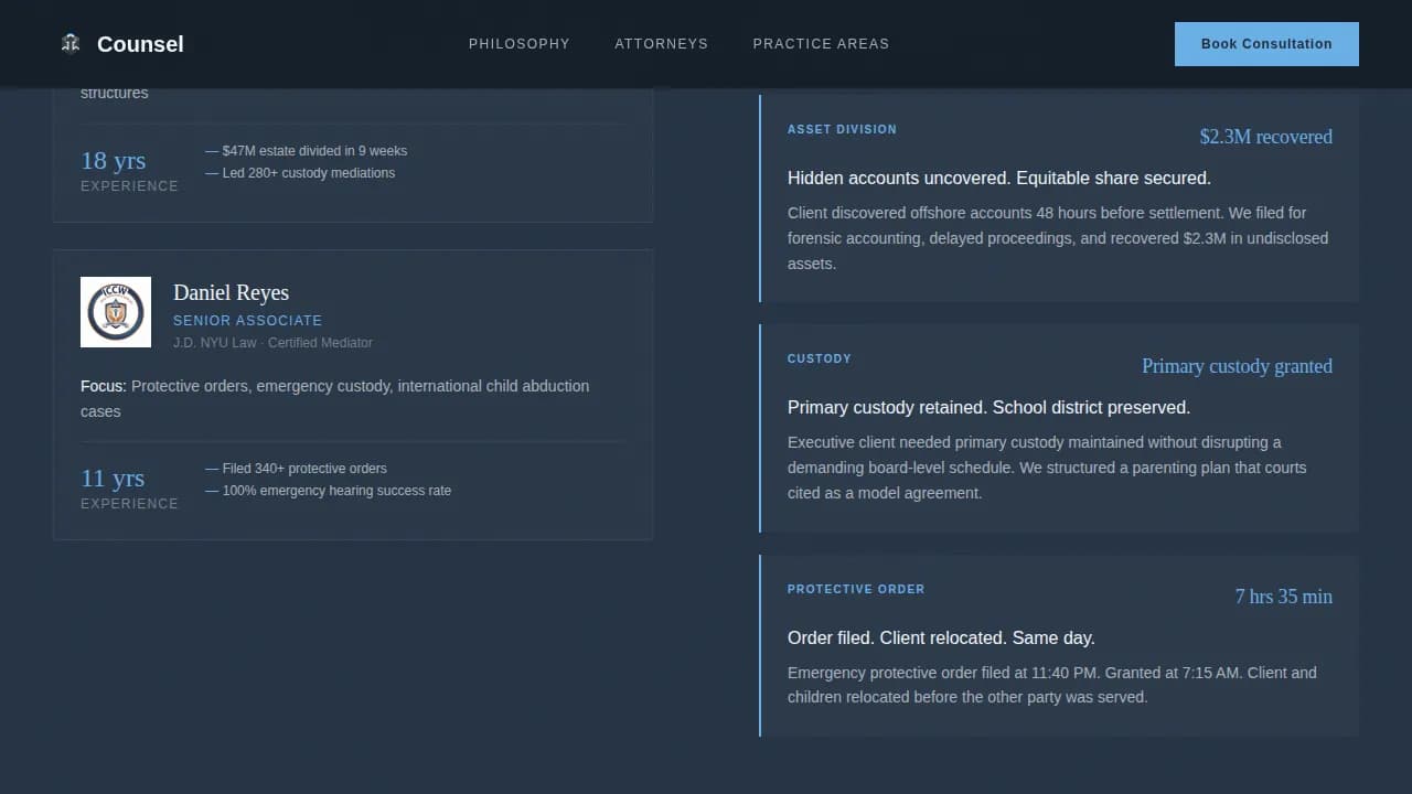 Law Firm & Attorney Booking Website Template