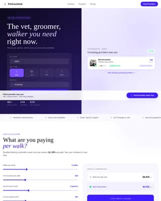 Finder — Premium Pet Care Discovery Landing Page Template