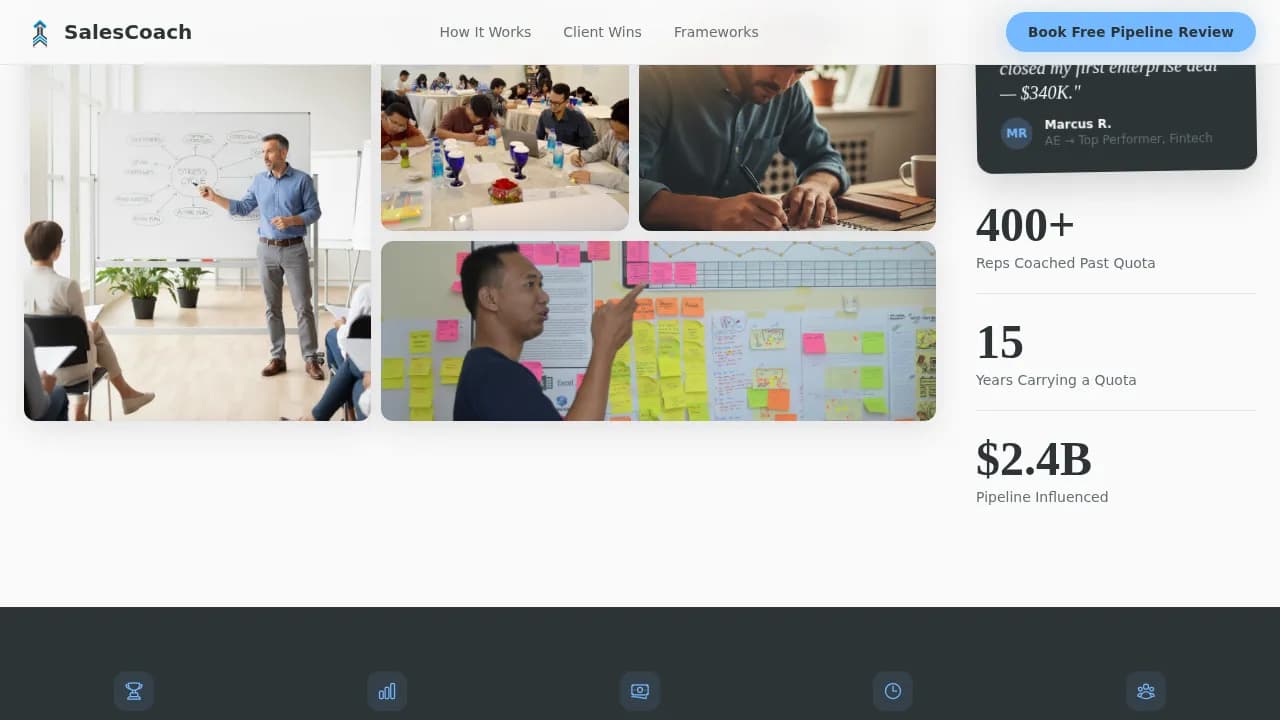 Conversion — Mastery Sales Coaching Landing Page Template