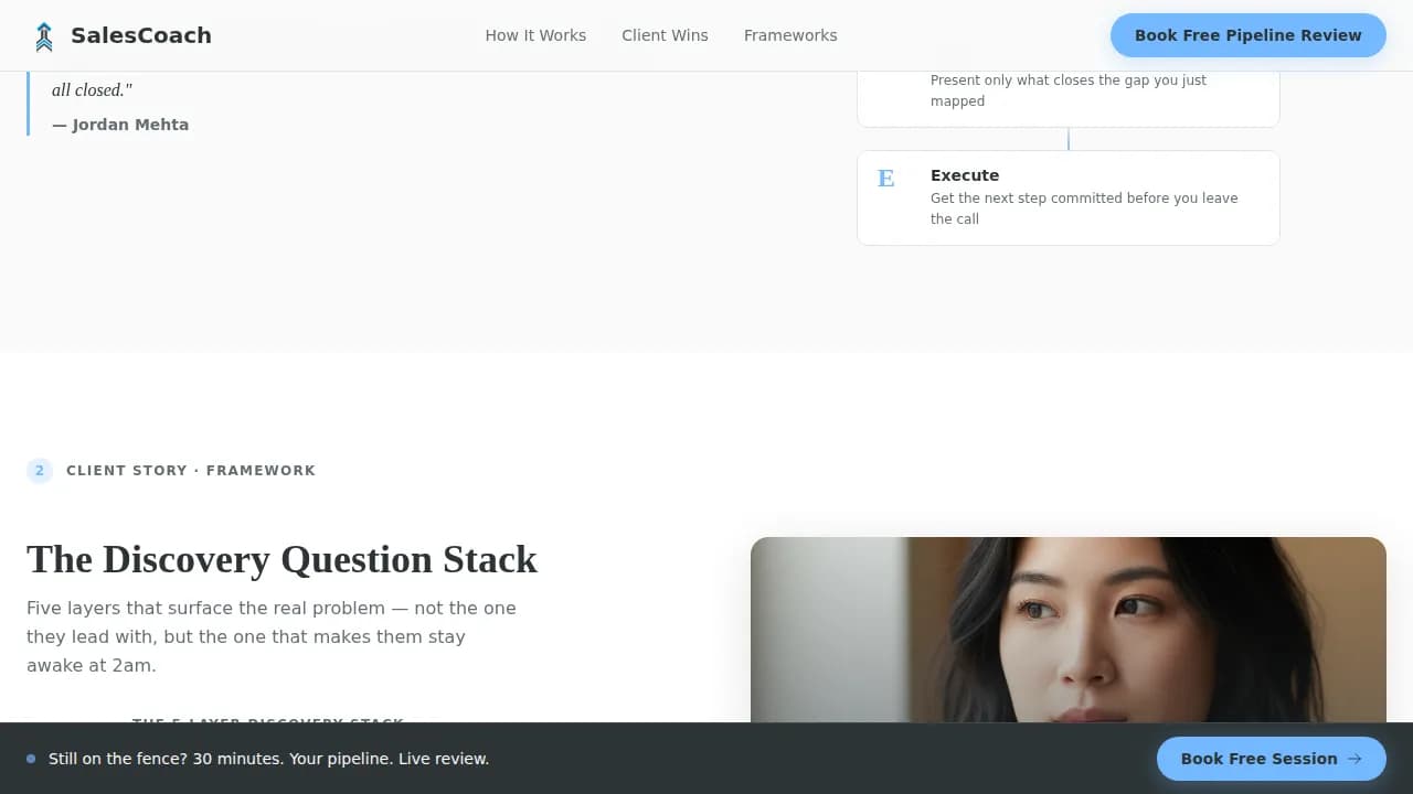 Conversion — Mastery Sales Coaching Landing Page Template