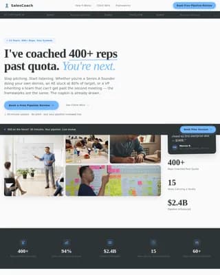 Conversion — Mastery Sales Coaching Landing Page Template