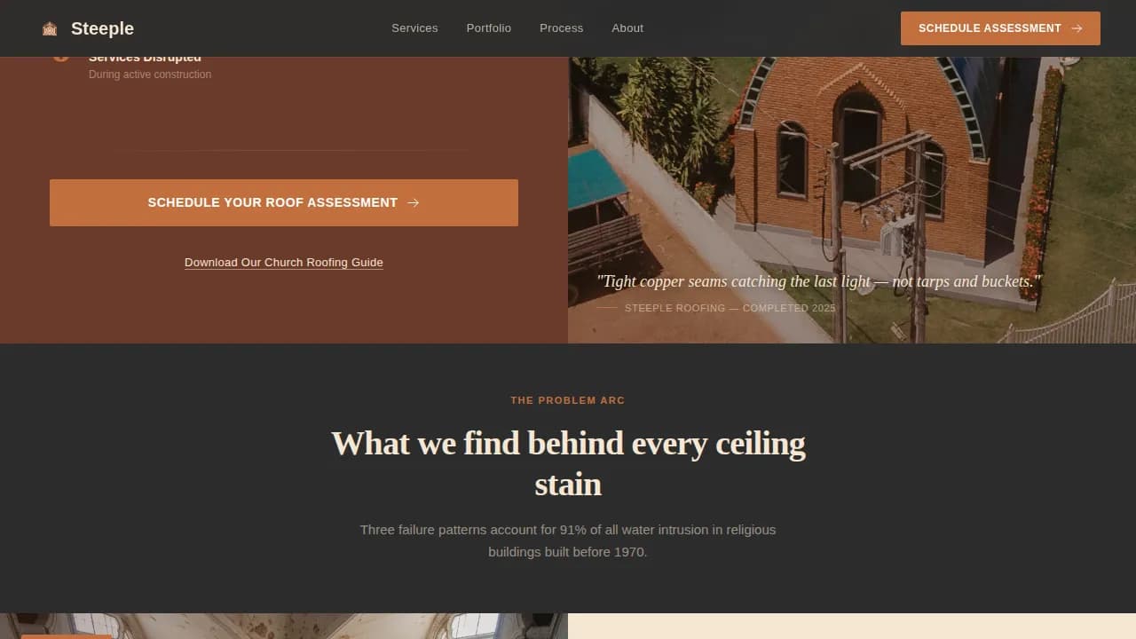 Apex — Reliable Steeple Repair Landing Page Template