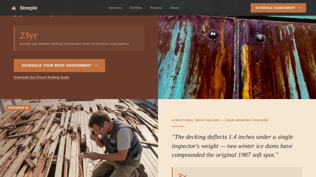 Apex — Reliable Steeple Repair Landing Page Template