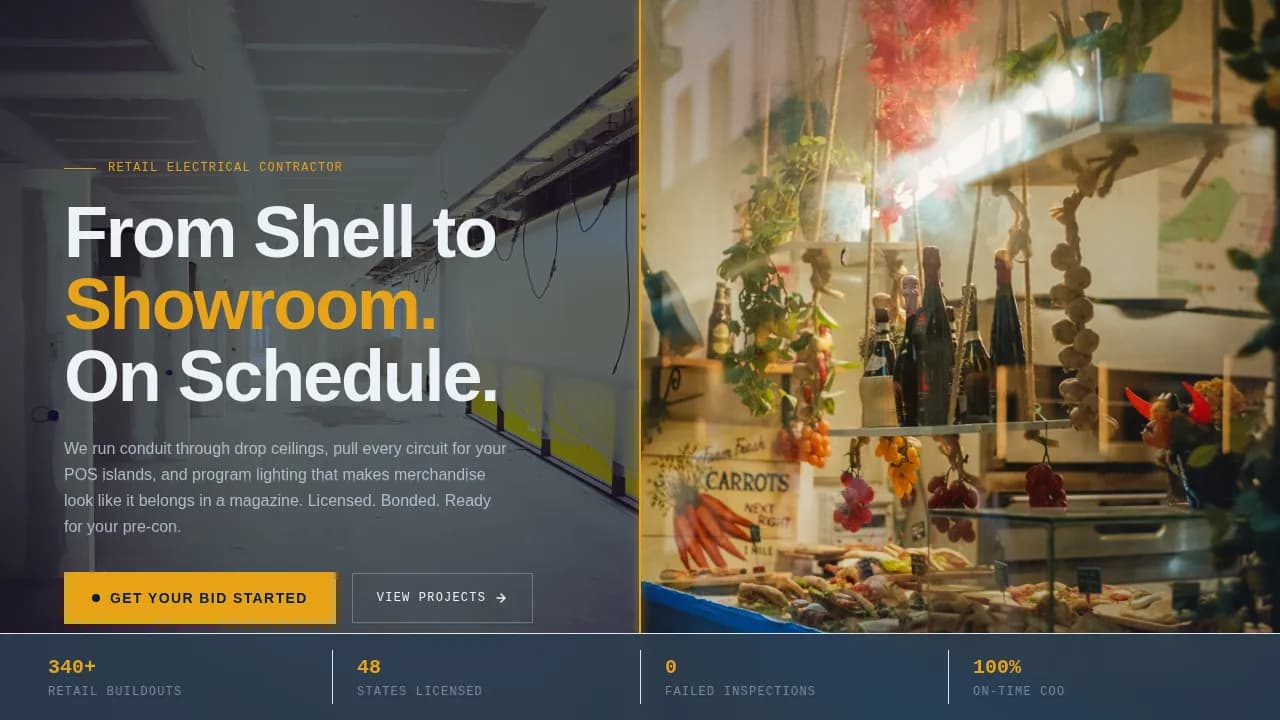 Switchgear — Expert Electrical Contractor Landing Page Template
