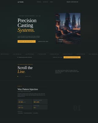 Foundry - Precision Casting Landing Page Template