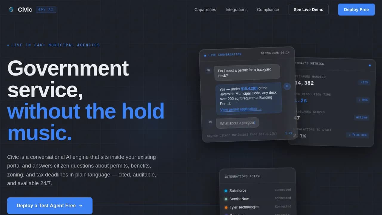 Smart — Government Chatbot Landing Page Template