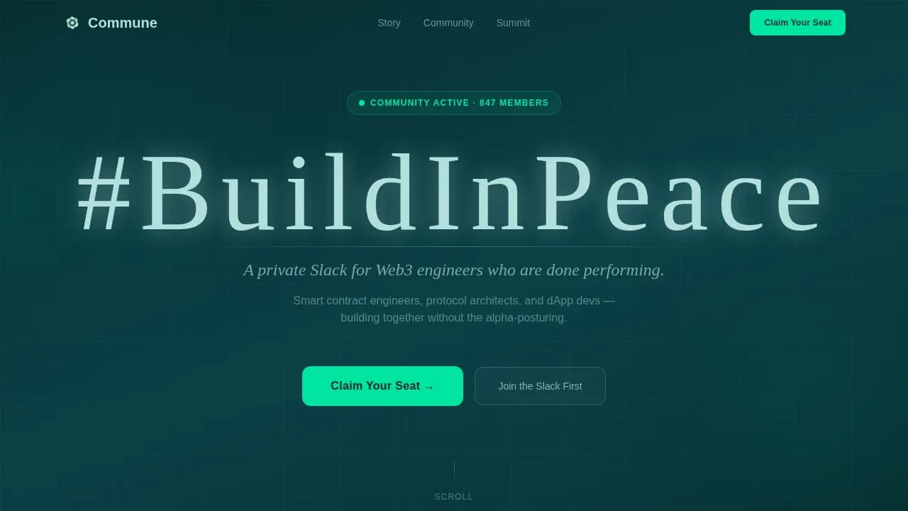 Build — Web3 Developer Landing Page Template