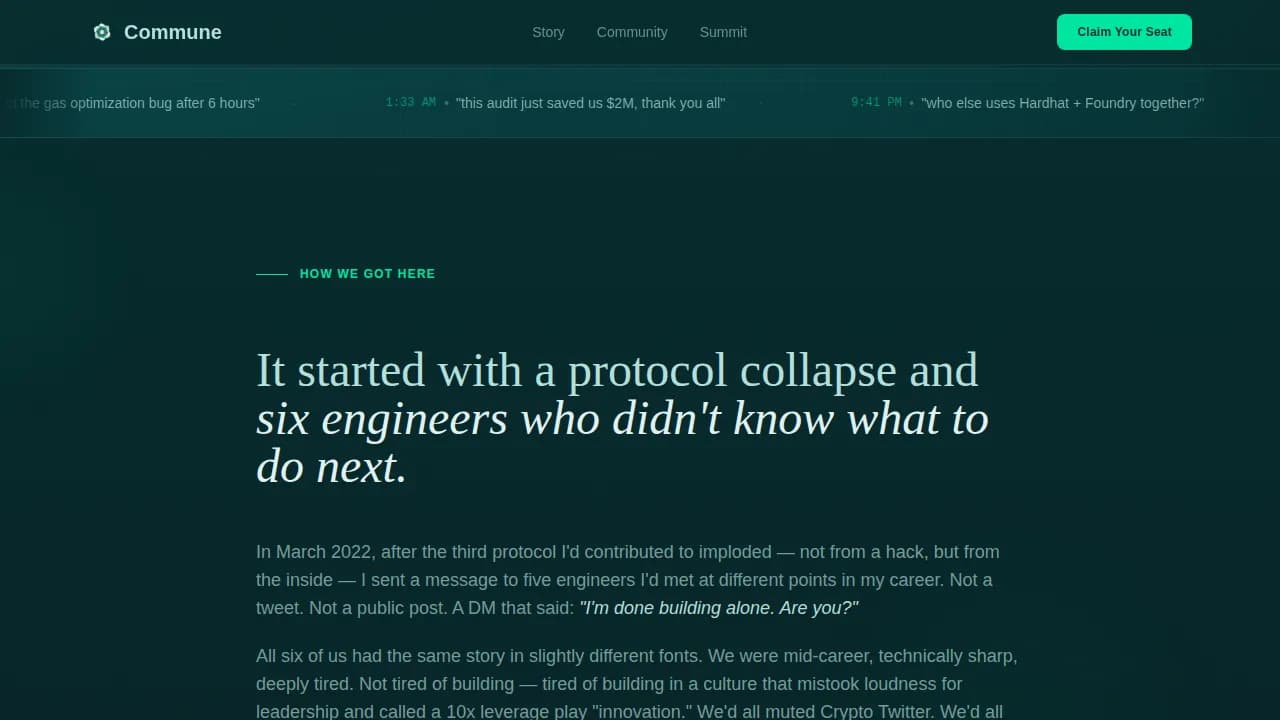 Build — Web3 Developer Landing Page Template