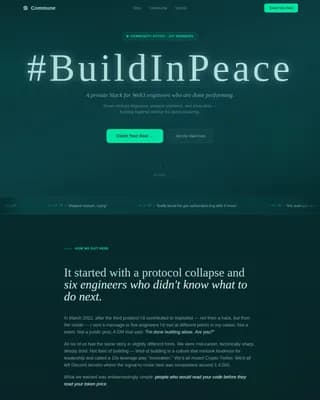 Build — Web3 Developer Landing Page Template