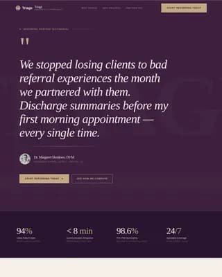 Assist — Veterinary Referral Landing Page Template