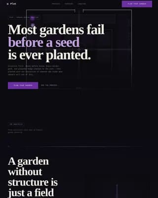 Plot - Bold Brutalist English Garden Planner Landing Page Template
