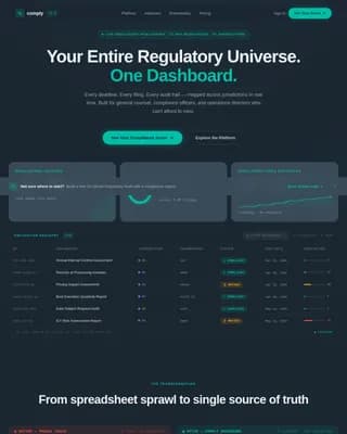Mandate — Regulatory Governance Dashboard Landing Page Template