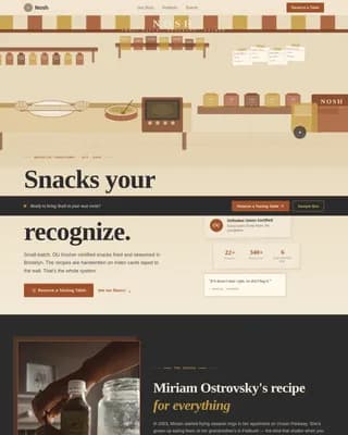 Savor — Retro Kosher Snack Landing Page Template