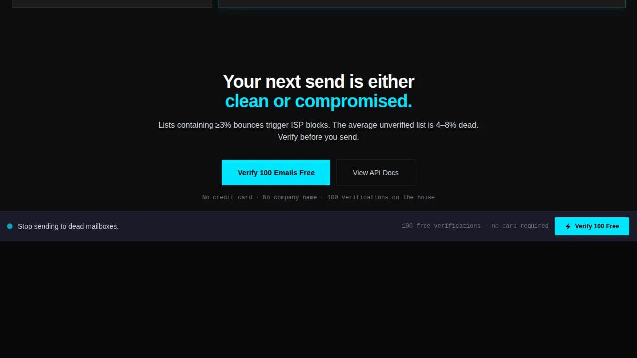 Confirm — Instant Email Validation Landing Page Template