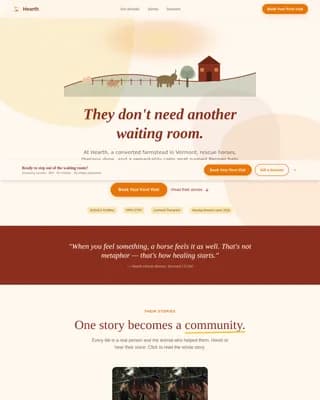 Sanctuary — Therapeutic Equine Center Landing Page Template
