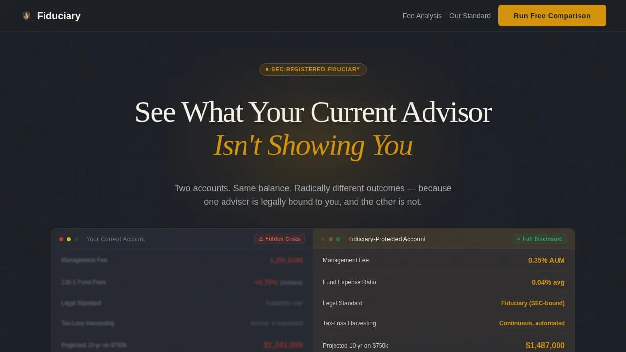 Trust — Fortified Retirement Portfolio Landing Page Template