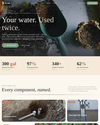 Reclaim — Advanced Greywater System Landing Page Template