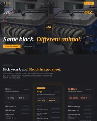 Turbo — Performance Chevy Tuning Landing Page Template