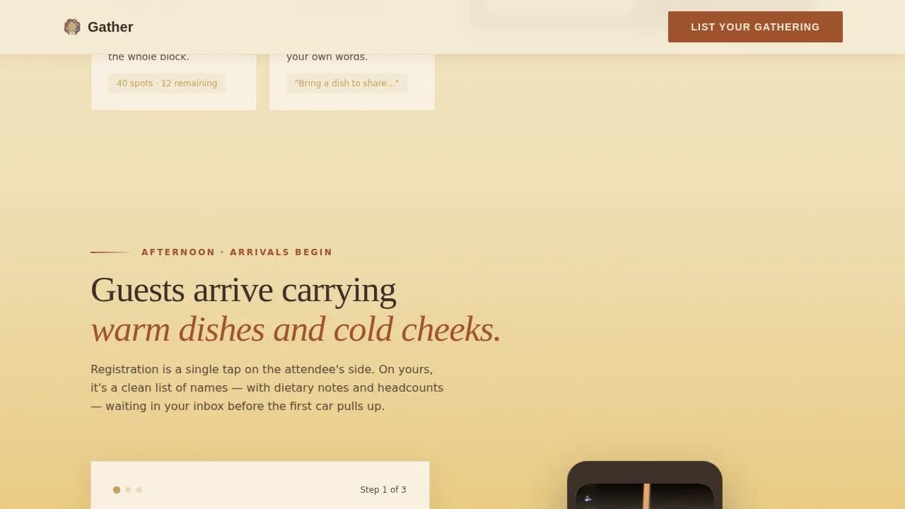 Convene — Heritage Holiday Celebration Landing Page Template
