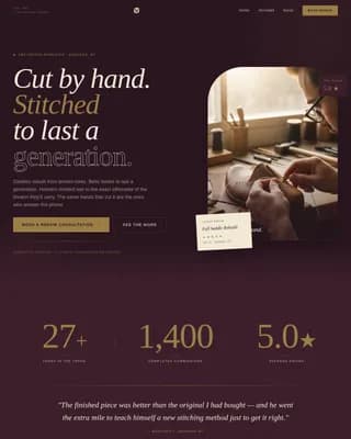 Seam — Premium Leather Restoration Landing Page Template
