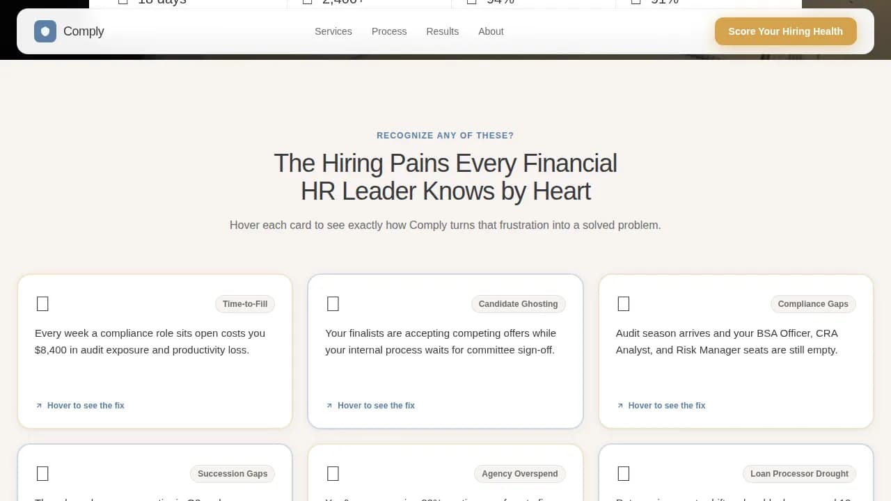 Recruit — Trusted Finance Talent Landing Page Template