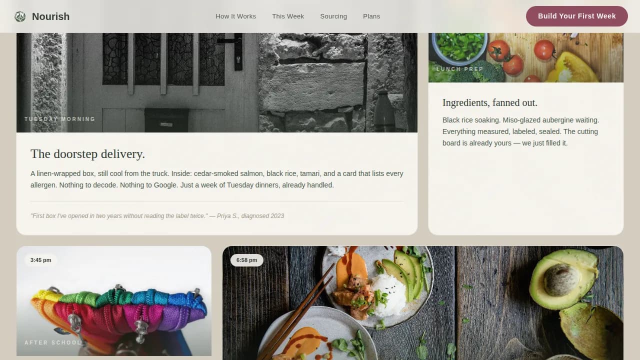 Nourish — Gluten-Free Kit Landing Page Template