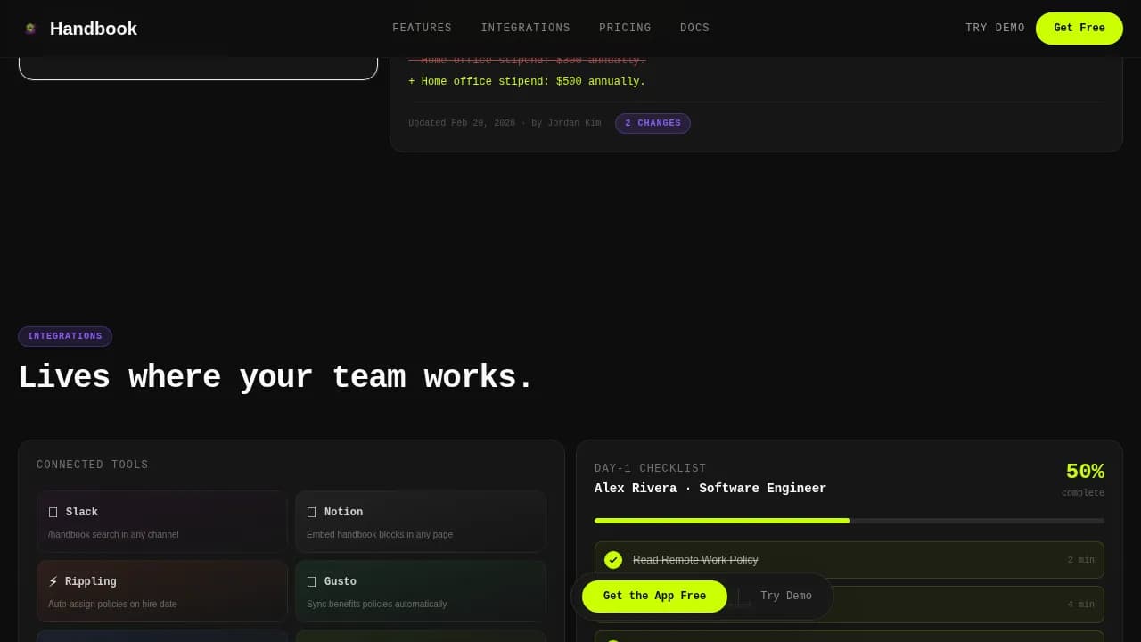 Searchable — Instant Employee Guide Landing Page Template