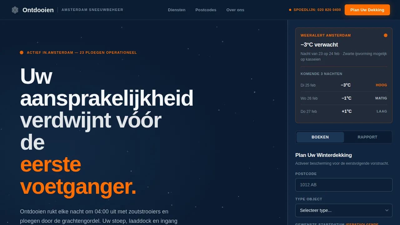 Thaw — Seasonal Ice Management Landing Page Template
