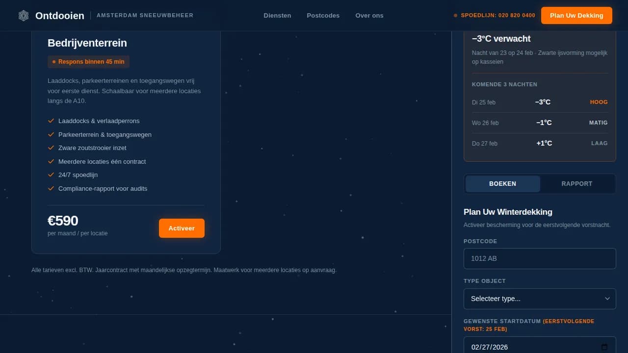 Thaw — Seasonal Ice Management Landing Page Template